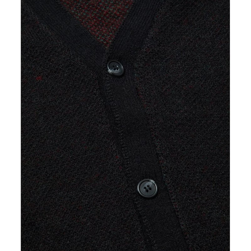 BAL JACQUARD WOOL CARDIGAN | MAROON
