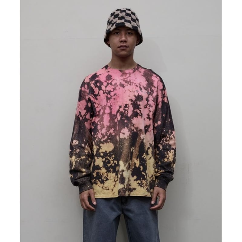BAL LOGO TIE DYE LS TEE by YUKIDYE | MAROON