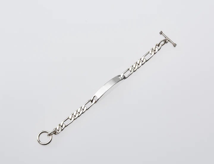 XOLO JEWELRY ID Figaro Link Bracelet 8mm 24K Pa