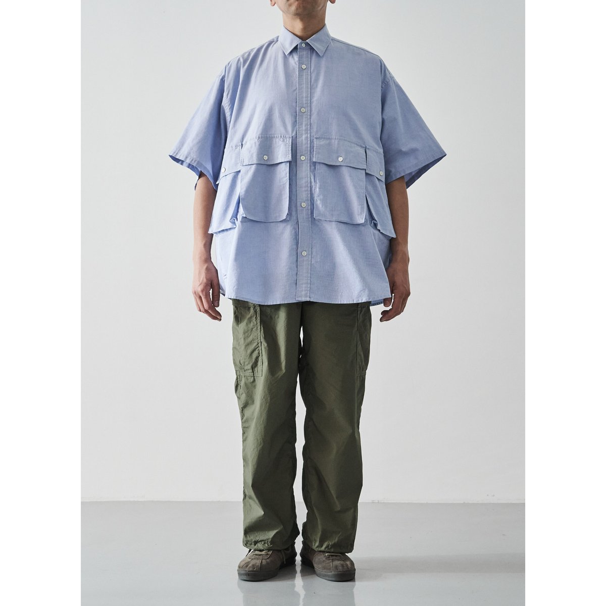 freshservice flap pocket shirts blue