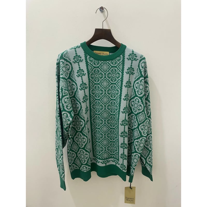 THOMAS MAGPIE damask knit トーマスマグパイ ニット | MAROON