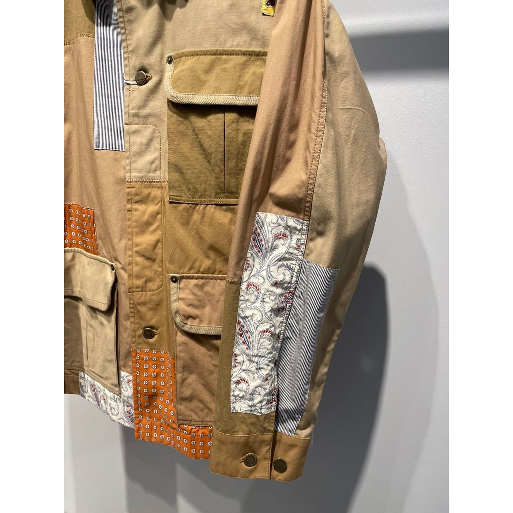 【超美品】コムデギャルソン カーハート コラボ パッチワークジャケット Black Comme Des Garçons パッチワーク ジャケット | ブラック