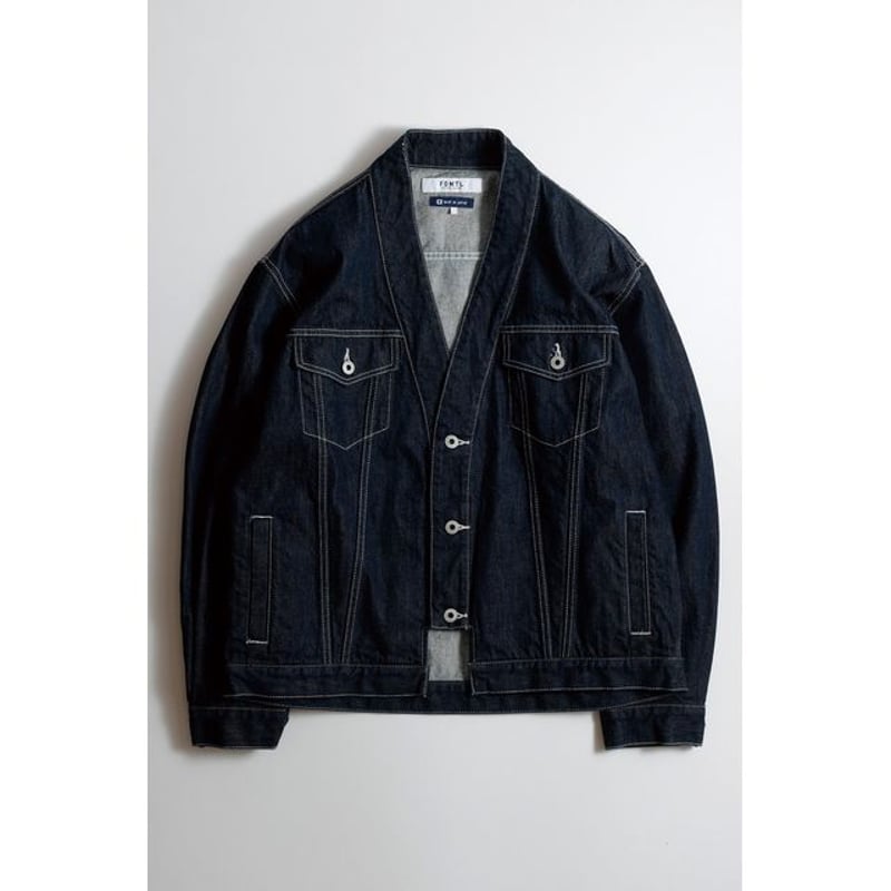 FDMTL DENIM HAORI JACKET RINSE | MAROON