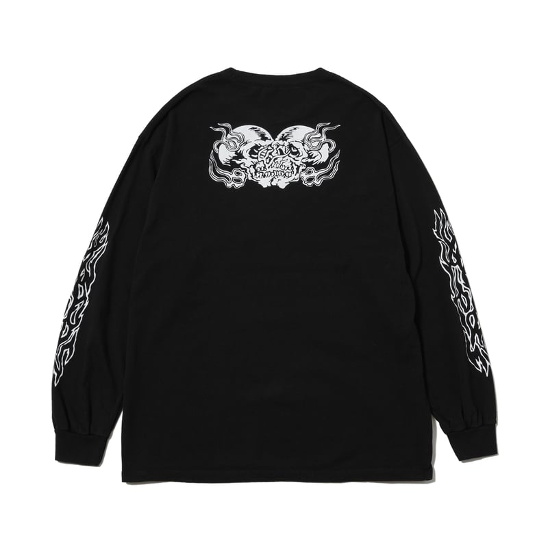 MASSES T-SHIRTS L/S TWIN SKULL | MAROON