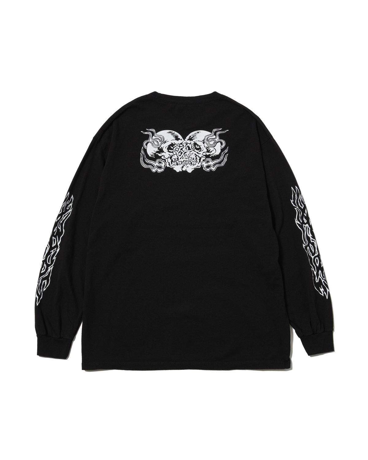 MASSES　「T-SHIRT L/S TWIN SKULL」　ロンT MASSES - 【ラスト1点-サイズS】T-SHIRT L/S TWIN SKULL - White