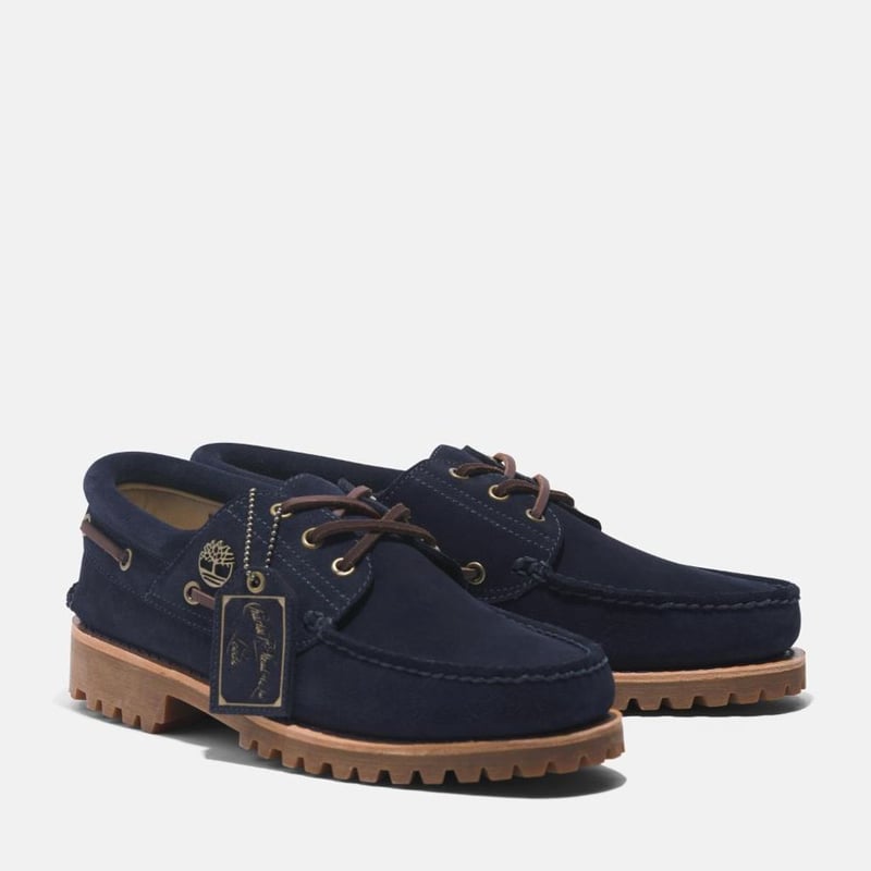 靴 Timberland3EYE Timberland Authentic 3 Eye Classic Blue Suede |