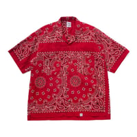 BEDWIN & THE HEARTBREAKERS S/S PATCH WORKED BANDANA SHIRT "MONK"