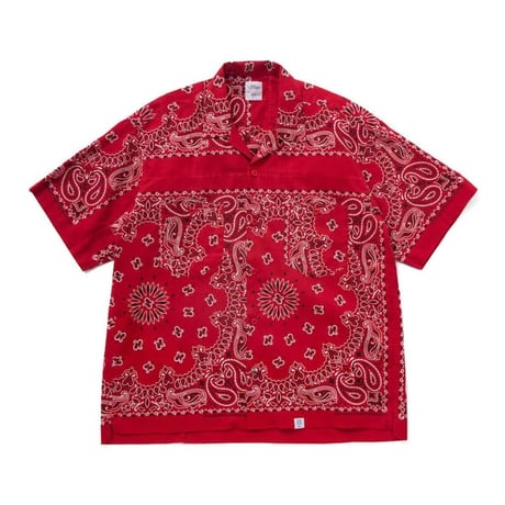 BEDWIN & THE HEARTBREAKERS S/S PATCH WORKED BANDANA SHIRT "MONK"