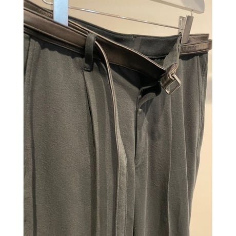blurhms Denim-Leather Belted Trousers