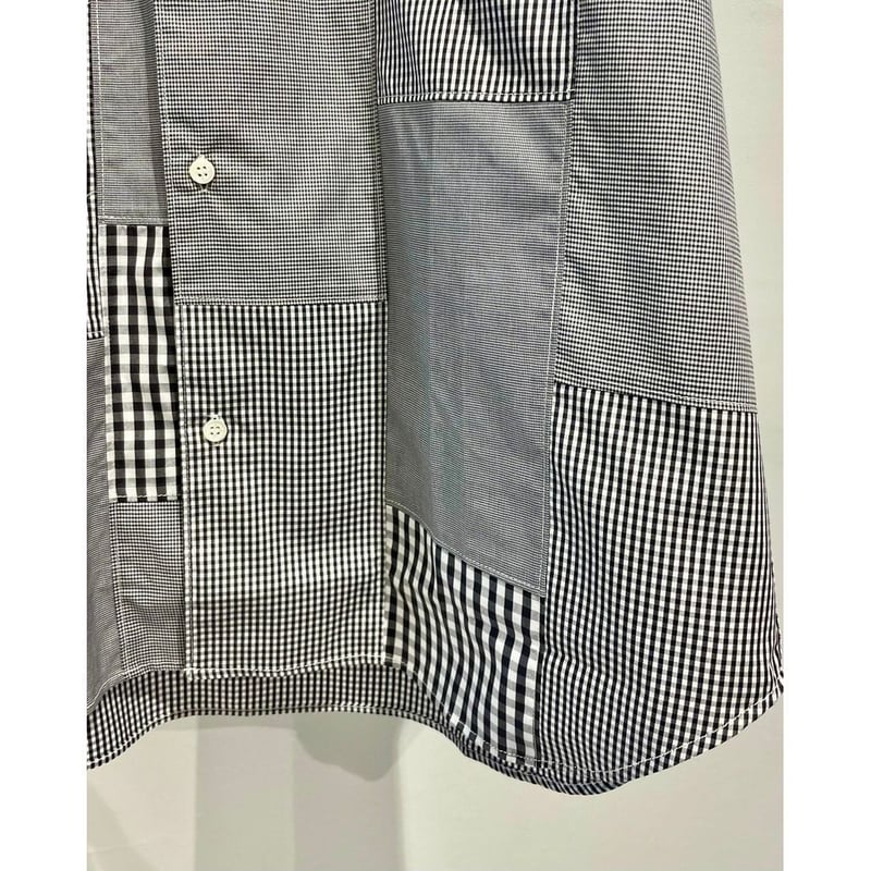 COMME des GARCONS HOMME ギンガムチェック パッチワーク シャツ | M