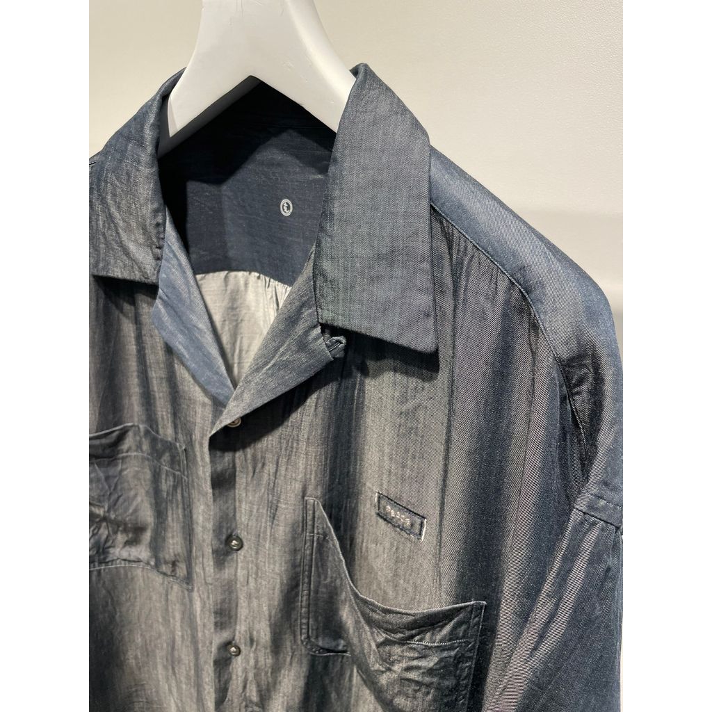 ♦︎美品♦︎ サイズ1 コモリ ボーダー　バスクシャツ　エクリュ/マリン PORTER CLASSIC KATSU SHIRT 25SS | MAROON