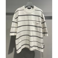 COMME des GARCONS HOMME COTTON BORDER POCKET TEE（WHITE）