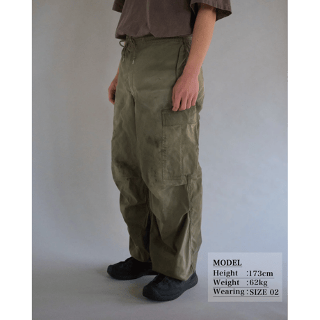 ANACHRONORM FADED CARGO EASY PANTS OLIVE