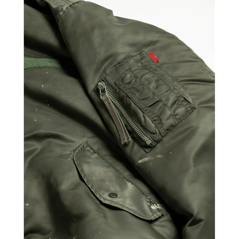 ANACHRONORM AN395 DIRTY NYLON MA-1 OLIVE | MAROON