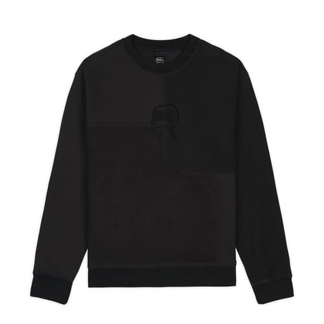 BRAIN DEAD Paneled Long Sleeve Crewneck