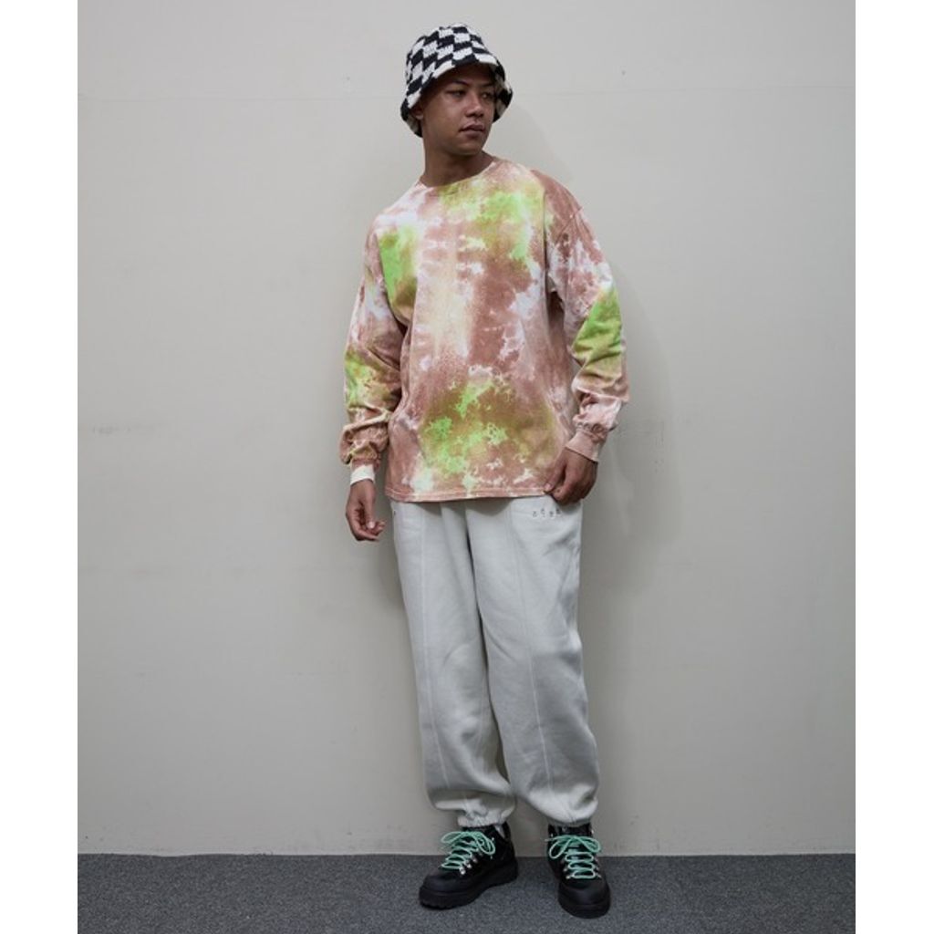 BAL LOGO TIE DYE LS TEE by YUKIDYE | MAROON
