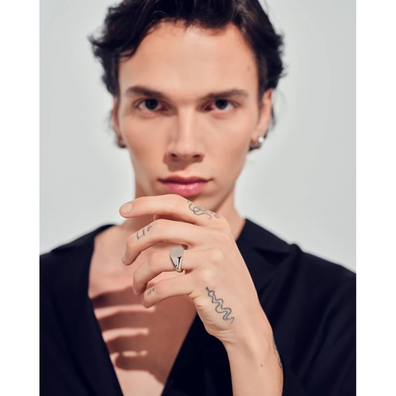 TOM WOOD Kay Ring Satin | MAROON