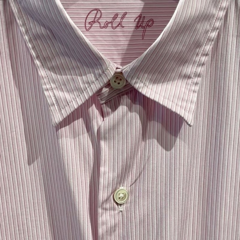 PORTER CLASSIC ROLL UP STRIPE SHIRT タグ付き PORTER CLASSIC ROLL UP STRIPE SHIRT | MAROON