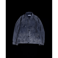 ANACHRONORM  FADED SULFUR DYED LINEN UTILITY JACKET