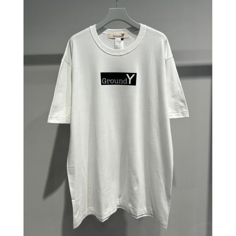 Ground Y JERSEY FLOCKY BOX LOGO T-SHIRT