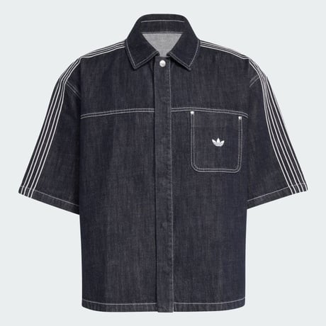 adidas originals オリジナルス デニム半袖ワーク シャツ（Indigo Denim）