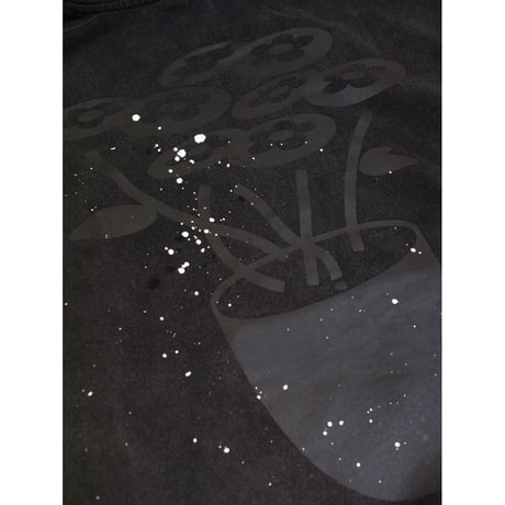 VANDY THE PINK Washed paint Splash Flower Hoodie