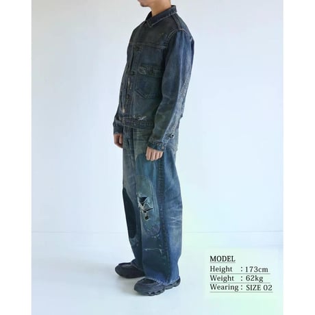 ANACHRONORM  REMAKED DOUBLE POCKET DENIM JACKET INDIGO