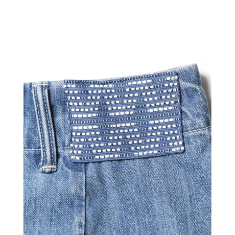 Liberaiders  DAMAGED DENIM SARROUEL PANTS