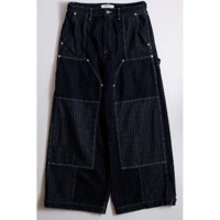 FDMTL FA26PN12R  PATCHWORK DOUBLE KNEE PANTS RINSE