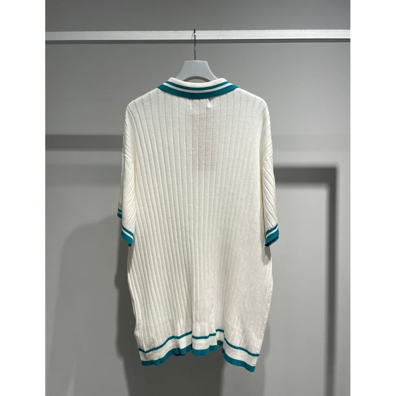 訳あり SON OF THE CHEESE Border Rib Knit Shirt | M