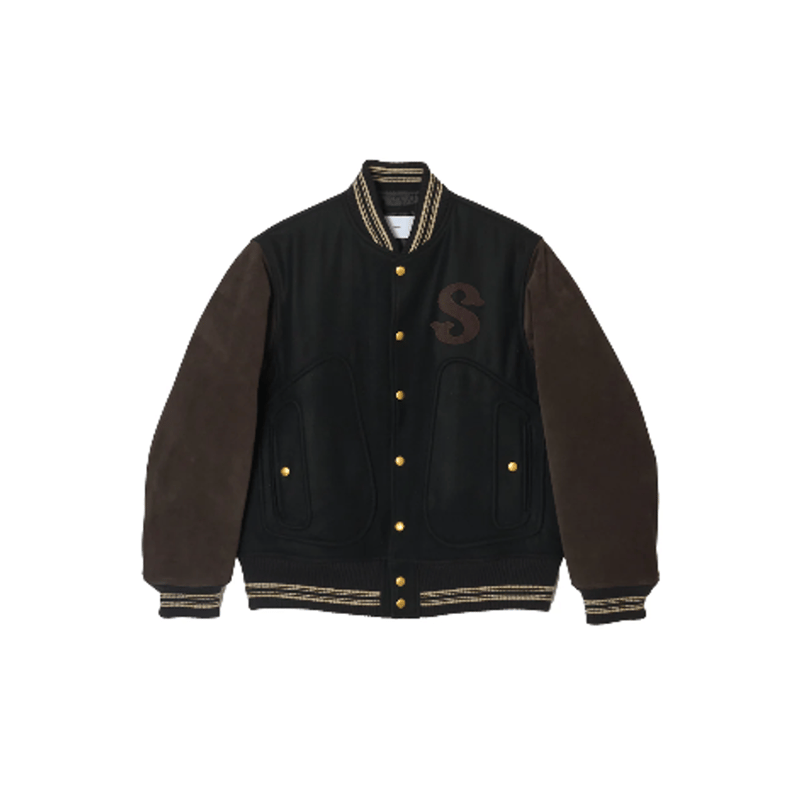 SUGARHILL LEATHER STUDIUM JACKET | MAROON