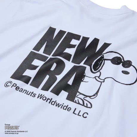 NEW ERA 半袖 コットン Tシャツ Vintage PEANUTS ピーナッツ JOE COOL ジョー・クール ホワイト