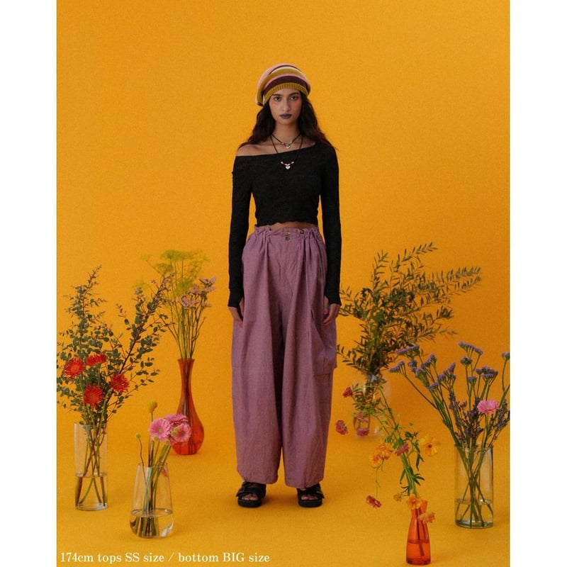 AMBERGLEAM Linen Oversized Pants | MAROON
