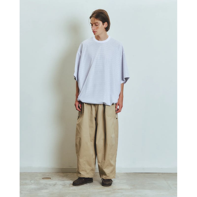 is-ness BALLOON BORDER LAYERED MESH T-SHIRT | M