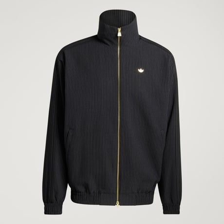 adidas Originals ファイヤーバード ルーズ ピンストライプ トラックトップ（Black）