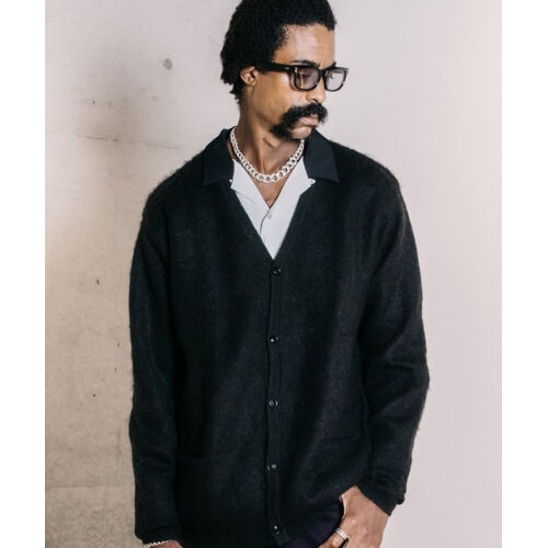 CRIMIE MOHAIR KNIT CARDIGAN | MAROON