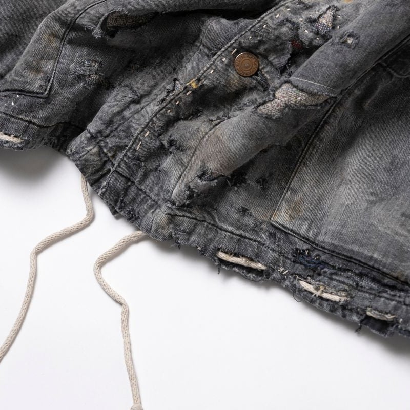 anachronorm REMAKE BLANKET DENIM COVERALL SHIRT...