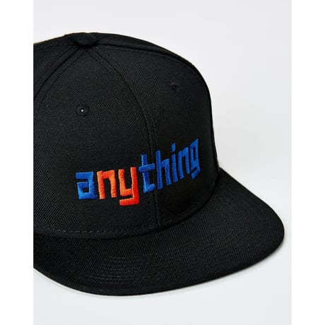 aNYthing Anything Flat Brim Logo Hat - Black