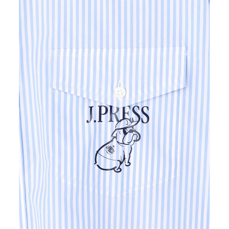 J.PRESS 【AaronChang】【UNISEX】コットンタイプライター ストライプ シャツ / B.D. / Baggy-Fit