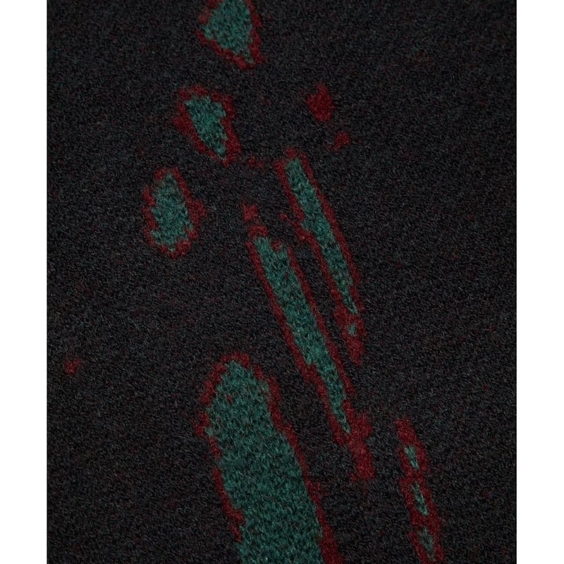 BAL JACQUARD WOOL CARDIGAN | MAROON