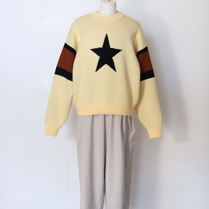 アンバーグリーム　レインボーウールセーター AMBERGLEAM Star Warm Sweater | MAROON