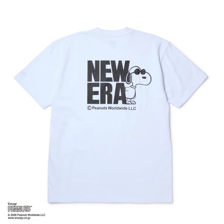 NEW ERA 半袖 コットン Tシャツ Vintage PEANUTS ピーナッツ JOE COOL ジョー・クール ホワイト