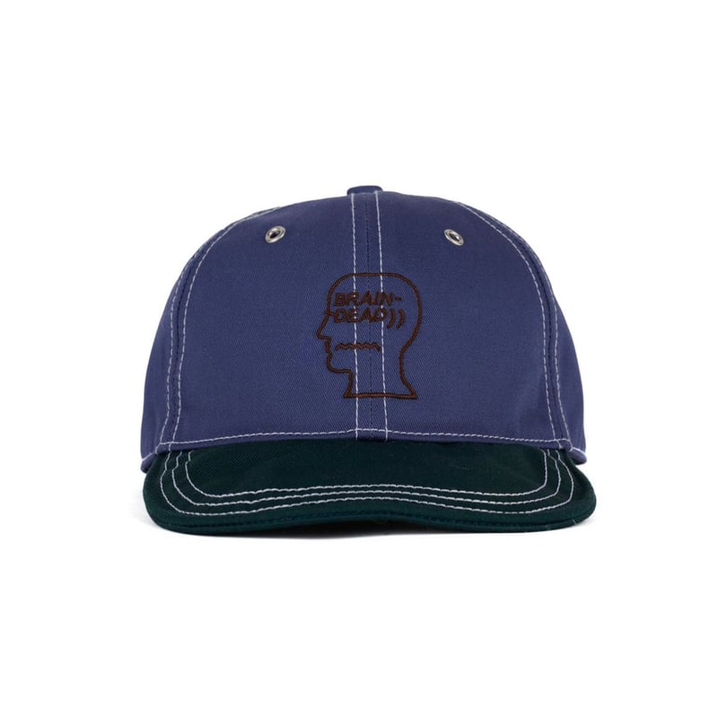 BRAIN DEAD WIRE BRIM 6 PANEL HAT - SLATE BLUE |