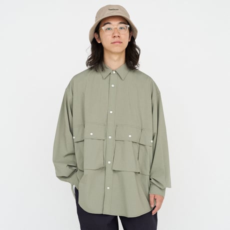 FreshService MICRO TYPEWRITER FLAP POCKET L/S SHIRT