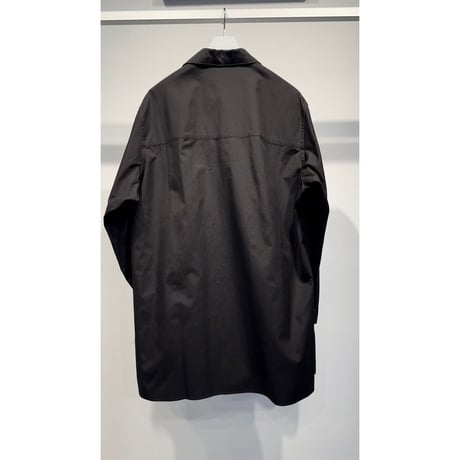 Y's for men 100/2 BROAD SHIRT WITH OPEN COLLAR（BLACK）