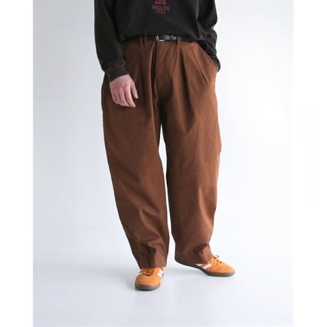 ANACHRONORM NM-TR04 STANDARD TUCK WIDE TROUSERS BROWN
