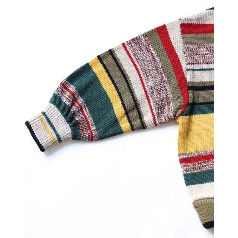 AMBERGLEAM Rainbow Wool Sweater | MAROON