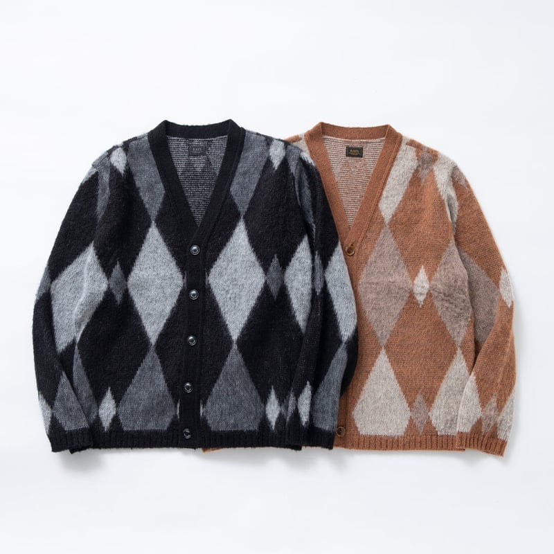 トップス RATS NATIVE MOHAIR KNIT CARDIGAN RATS NATIVE MOHAIR KNIT CARDIGAN L
