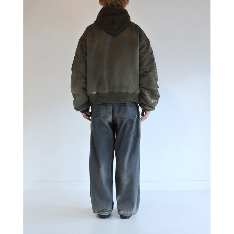 ANACHRONORM AN395 DIRTY NYLON MA-1 OLIVE | MAROON