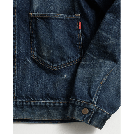 ANACHRONORM DAMAGED DENIM JACKET DARK INDIGO